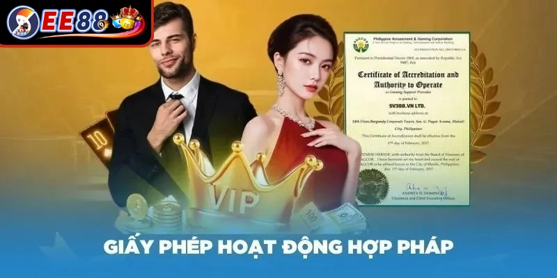 Giấy phép EE88 là văn bản xác minh tính pháp lý cho mọi hoạt động game